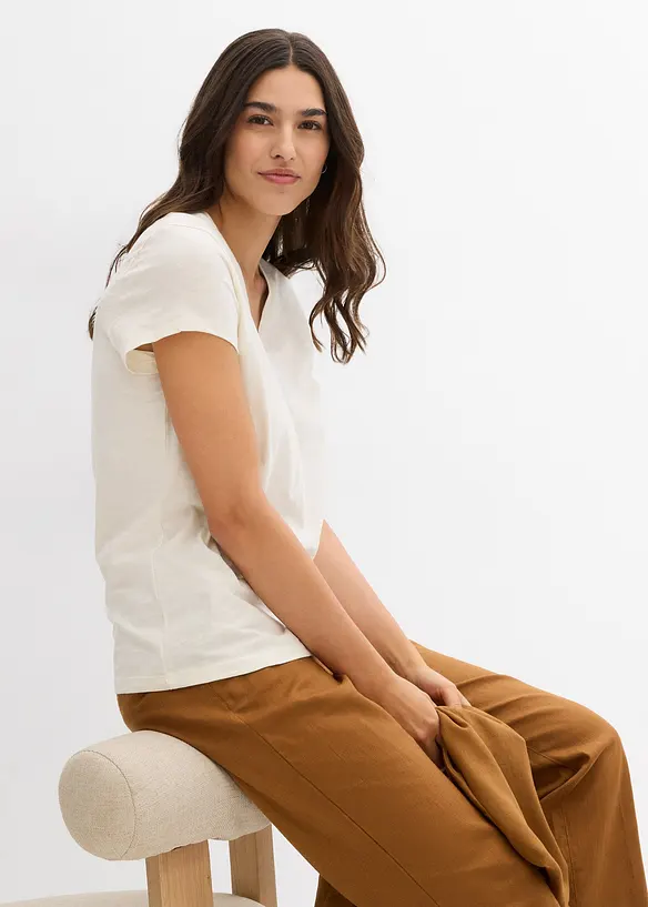 Lot de 2 T-shirts 100% coton, bonprix