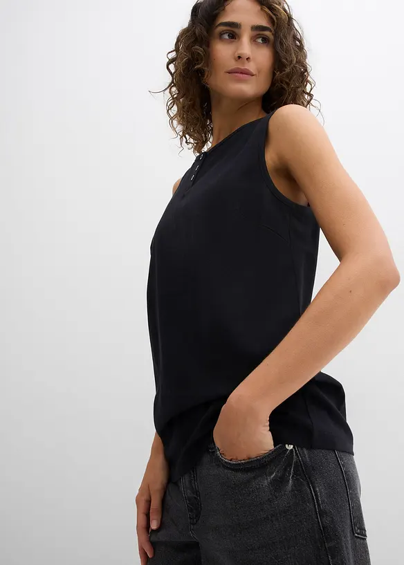 Lot de 2 tops 100% coton, bonprix