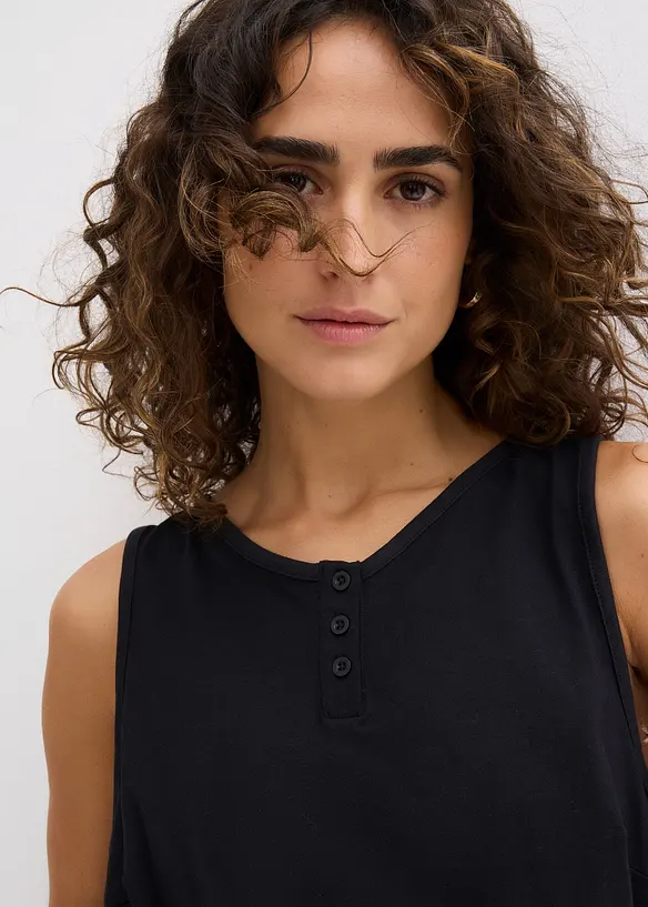 Lot de 2 tops 100% coton, bonprix