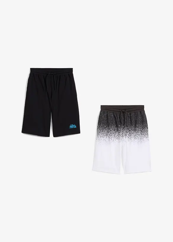 Lot de 2 bermudas texturés garçon, bonprix