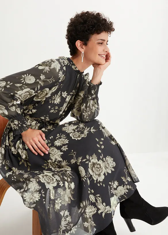 Robe en crêpe, bonprix