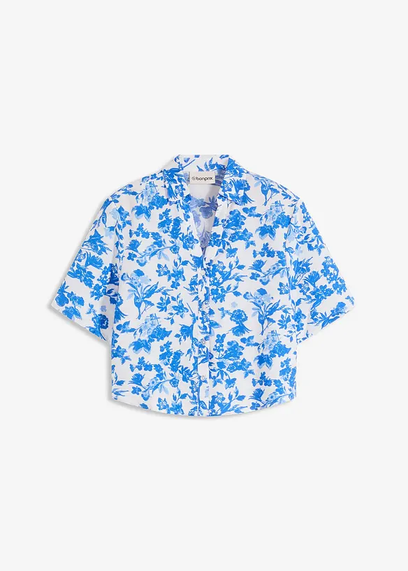 Chemisier manches courtes en viscose mélangée, bonprix