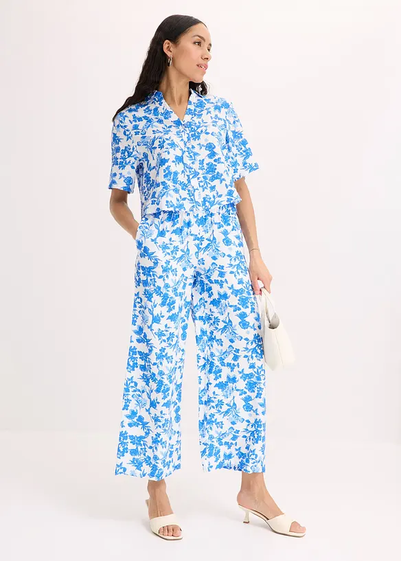 Chemisier manches courtes en viscose mélangée, bonprix