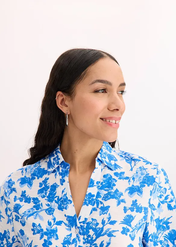 Chemisier manches courtes en viscose mélangée, bonprix