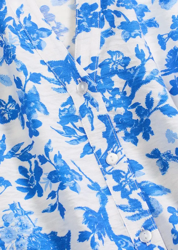 Chemisier manches courtes en viscose mélangée, bonprix