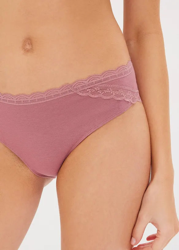 Lot de 4 slips avec coton, bonprix