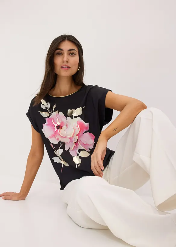 T-shirt &agrave; empi&egrave;cement tiss&eacute;, bonprix