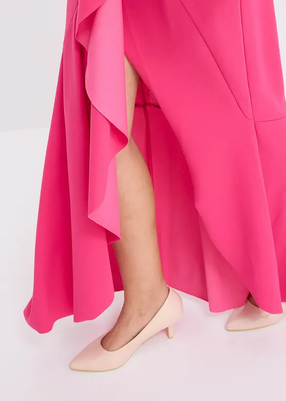 Robe longue en crêpe texturé, bonprix