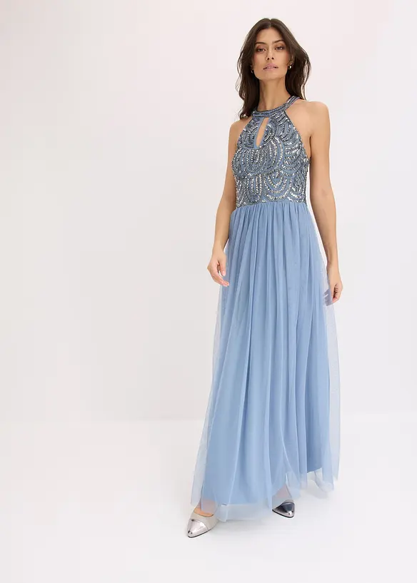 Robe longue brodée de sequins, bonprix