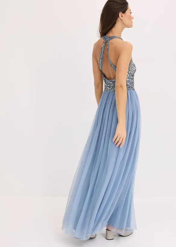 Robe longue brodée de sequins, bonprix