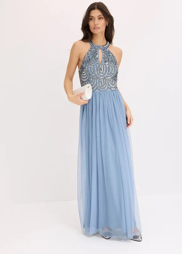 Robe longue brodée de sequins, bonprix