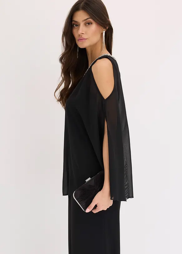 Combinaison avec haut drapé et strass, bonprix