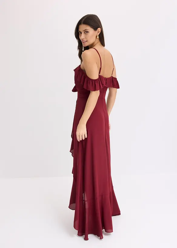 Robe encolure Bardot à volants, bonprix