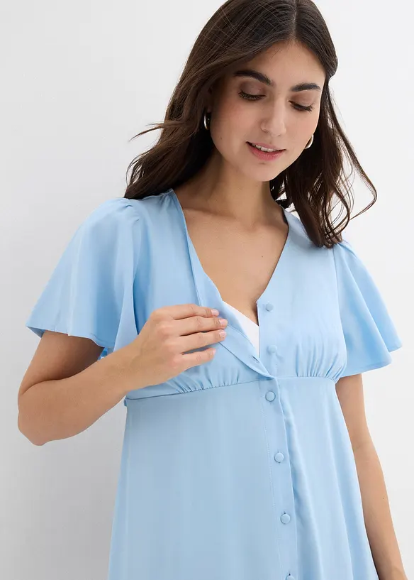 Robe de grossesse et d'allaitement avec patte de boutonnage, bonprix