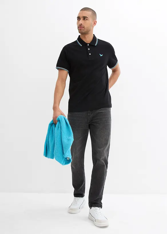 Polo en maille piqu&eacute;e 100% coton, bonprix