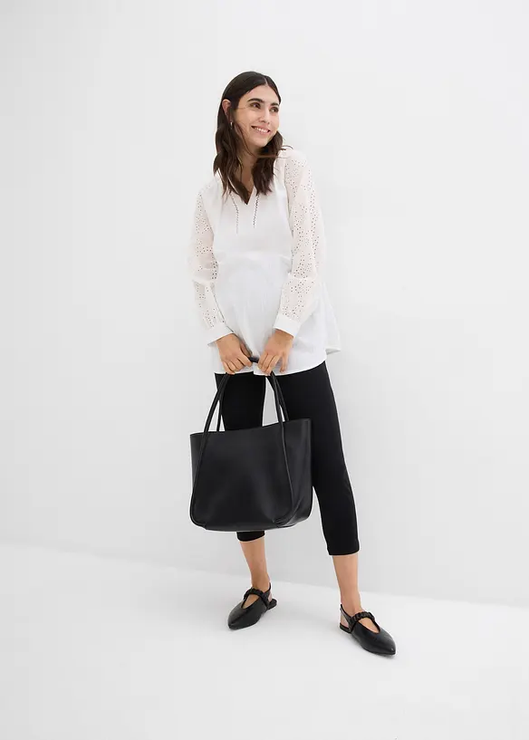 Lot de 2 leggings de grossesse, longueur 3/4, bonprix