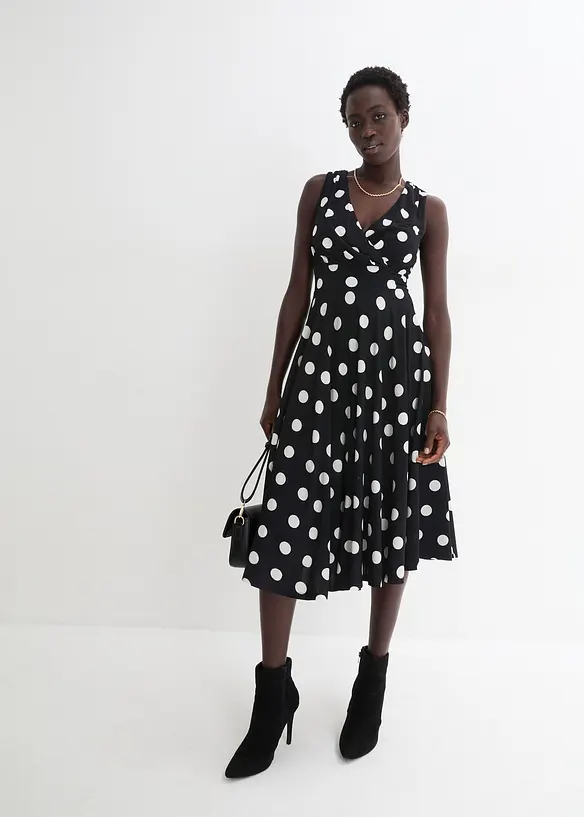 Robe en jersey à pois, bonprix