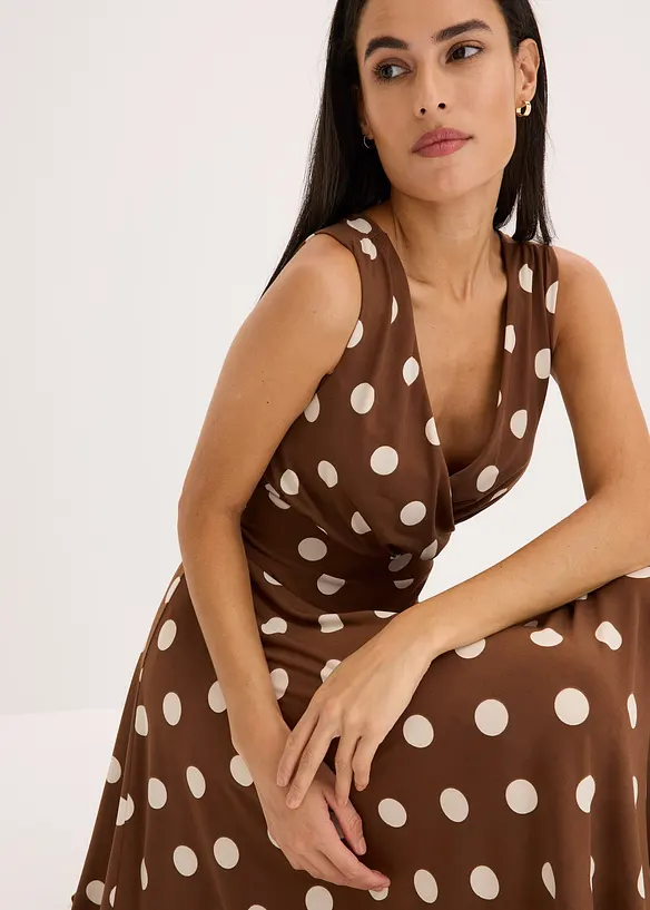 Robe en jersey à pois, bonprix