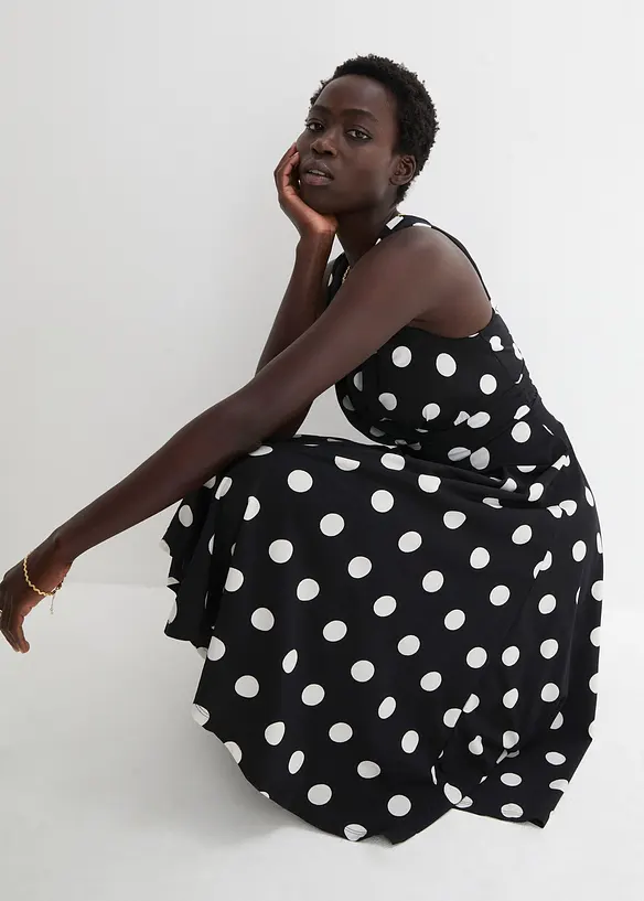 Robe en jersey à pois, bonprix