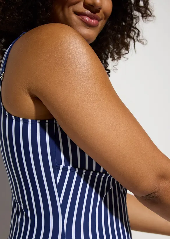 Maillot 1 pièce sculptant à décolleté plongeant, maintien modéré, bonprix