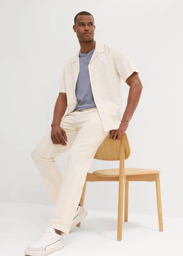 Chemise manches courtes en lin, bonprix