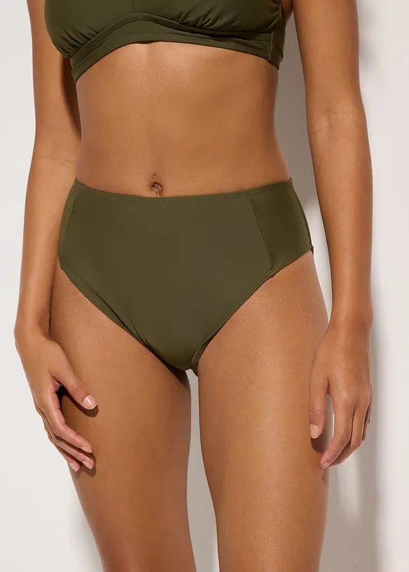 Bas de bikini taille haute, échancré, bonprix