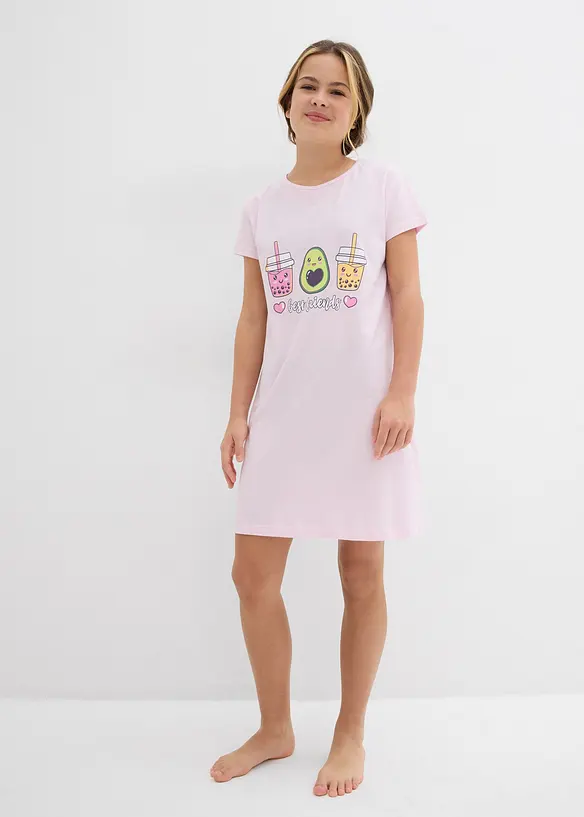 Lot de 2 chemises de nuit avec coton, bonprix