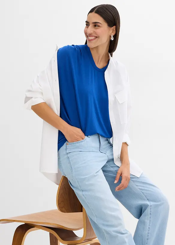 T-shirt fluide en viscose mélangée, bonprix