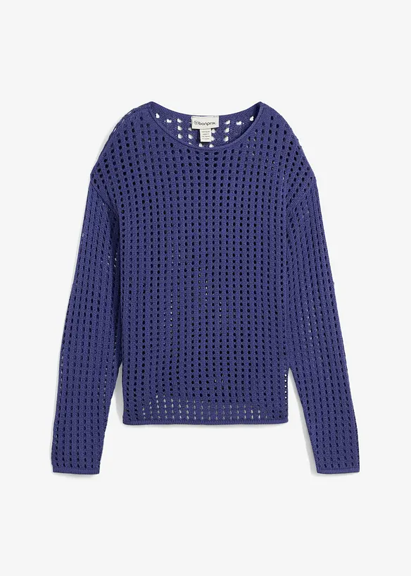 Pull en maille ajourée, bonprix