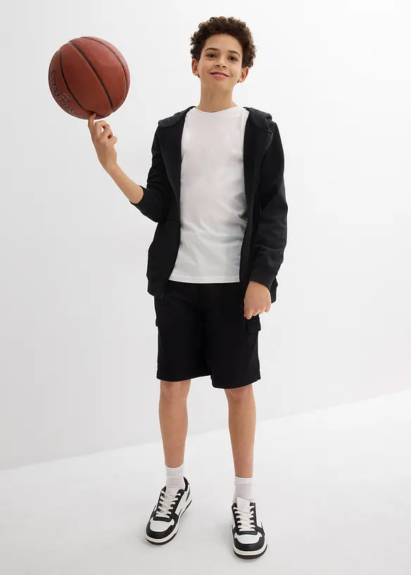 Bermuda en molleton 100% coton à poches cargo, bonprix