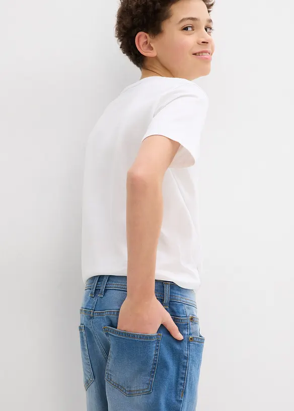 Lot de 2 bermudas en jean stretch, Regular Fit, bonprix