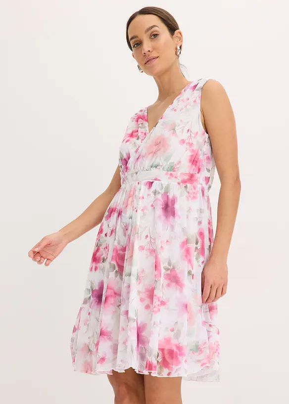 Robe en mesh imprimé, bonprix