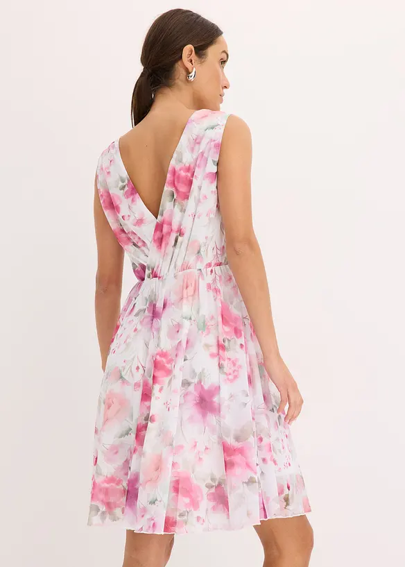 Robe en mesh imprimé, bonprix