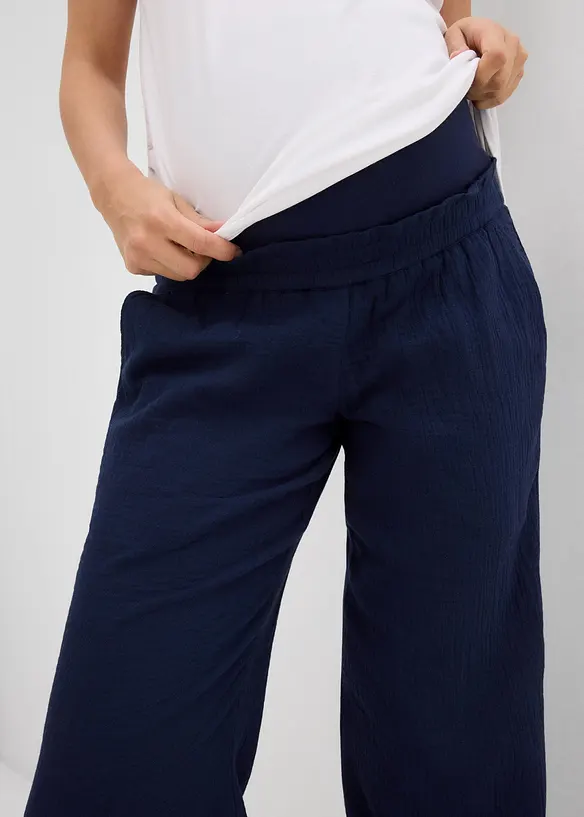 Pantalon de grossesse 100% gaze de coton, Loose, bonprix