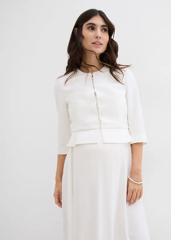 Blazer de grossesse court en satin, bonprix