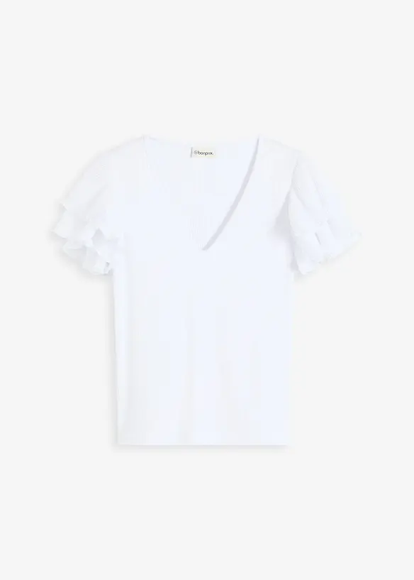 T-shirt &agrave; volants, bonprix