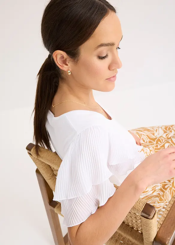 T-shirt &agrave; volants, bonprix