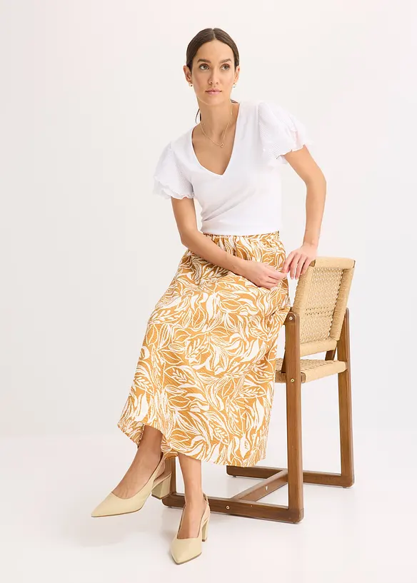 T-shirt &agrave; volants, bonprix