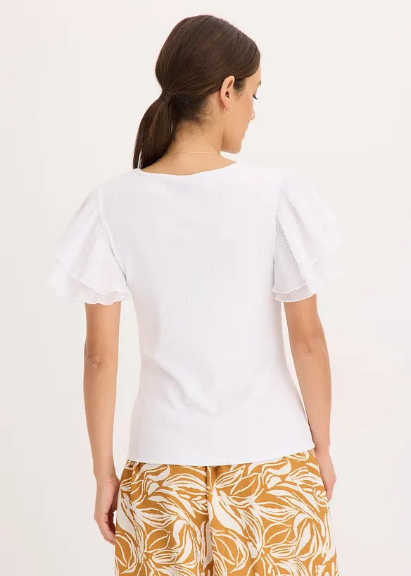 T-shirt &agrave; volants, bonprix