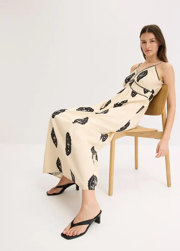 Robe longue en lin majoritaire, bonprix