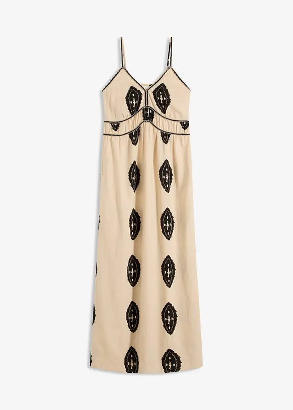 Robe longue en lin majoritaire, bonprix