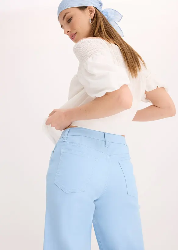 Jupe-culotte en coton mélangé extensible, bonprix