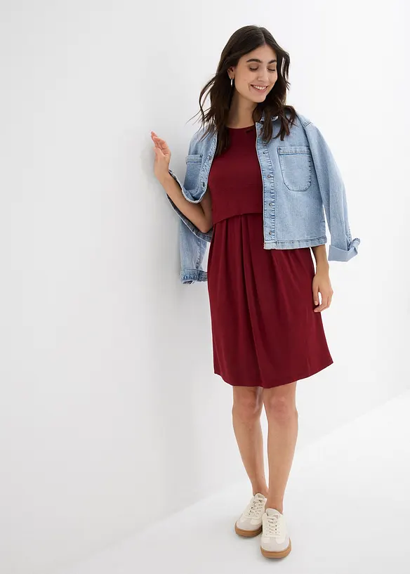 Robe de grossesse 2en1 en viscose, fonction allaitement discr&egrave;te, bonprix