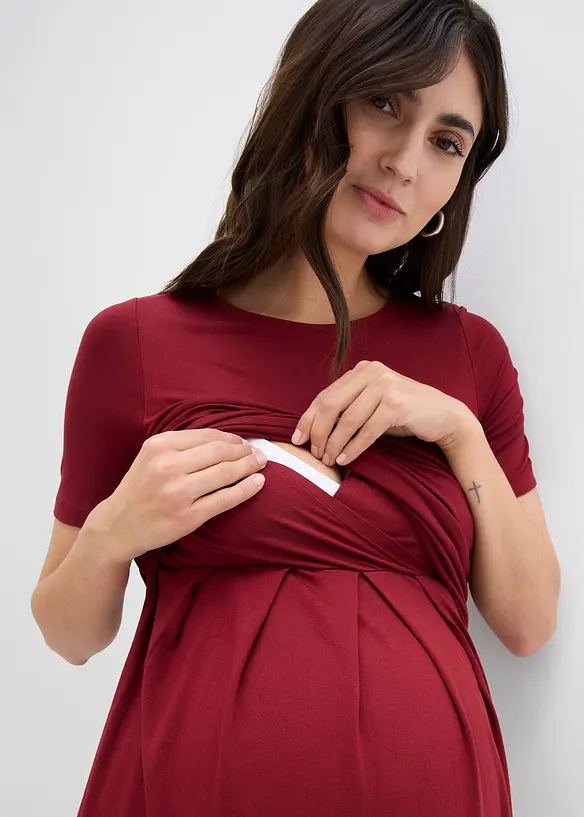 Robe de grossesse 2en1 en viscose, fonction allaitement discr&egrave;te, bonprix