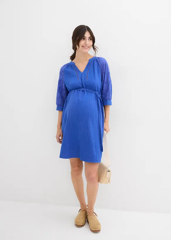 Robe de grossesse en gaze 100% coton, bonprix