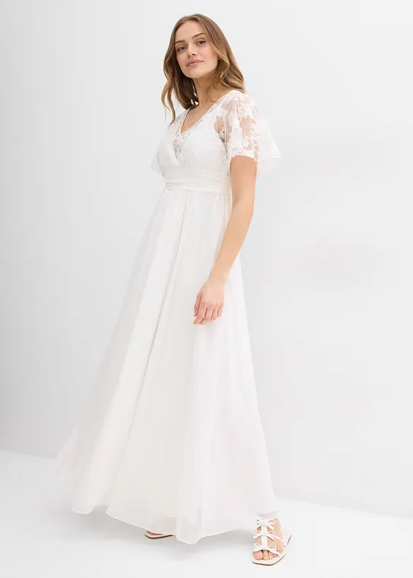 Robe de mariée 2en1 pour femme enceinte avec fonction allaitement discrète, bonprix