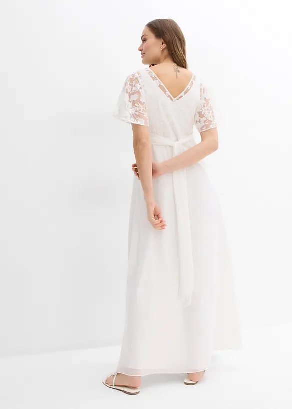 Robe de mariée 2en1 pour femme enceinte avec fonction allaitement discrète, bonprix