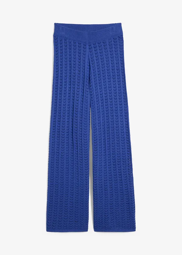 Pantalon taille élastiquée en maille ajourée, bonprix