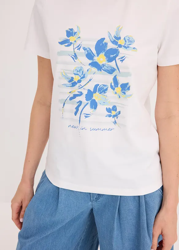 T-shirt en coton extensible, bonprix