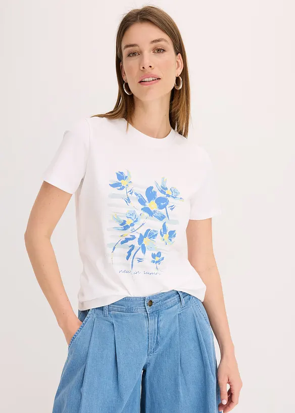 T-shirt en coton extensible, bonprix